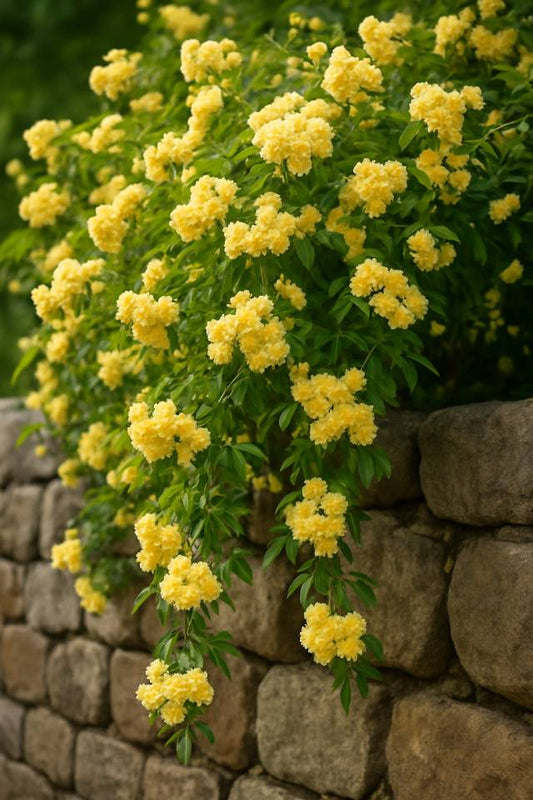 Yellow Lady Banks - 2 Quart Rose Bush Live Plant